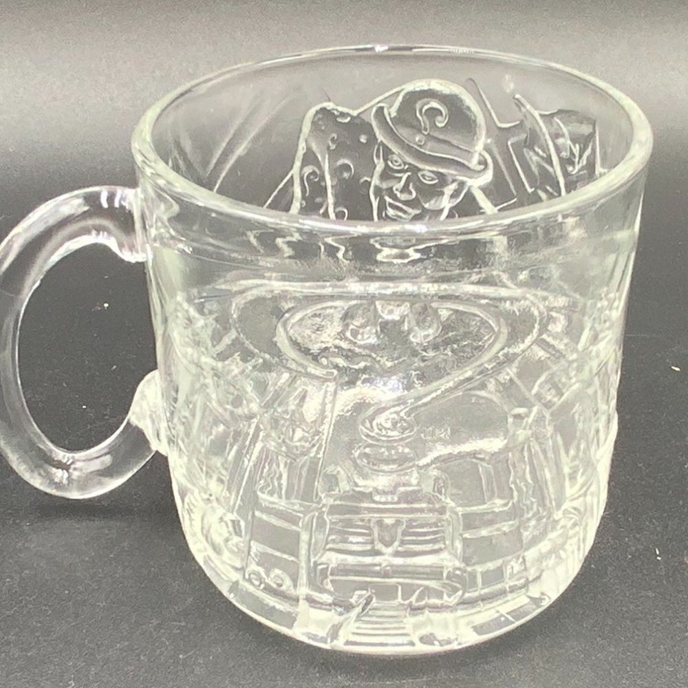 McDonald's 1995 Batman Forever The Riddler Collectors Glass Mug Cup DC Comic